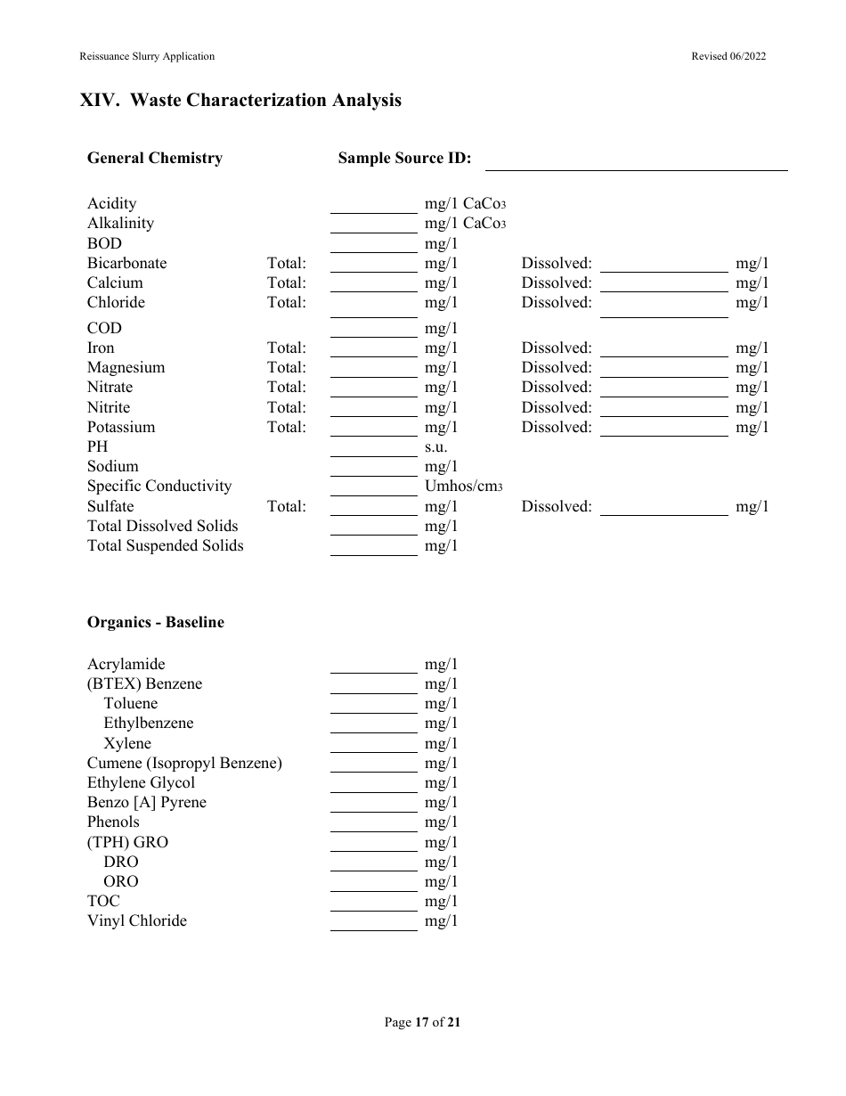 Class 5, Type 5x13 Underground Injection Control (Uic) Reissuance Application for Coal Mines Slurry Injection - West Virginia, Page 17