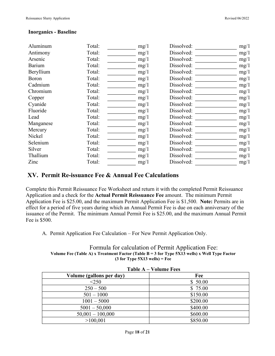 Class 5, Type 5x13 Underground Injection Control (Uic) Reissuance Application for Coal Mines Slurry Injection - West Virginia, Page 18