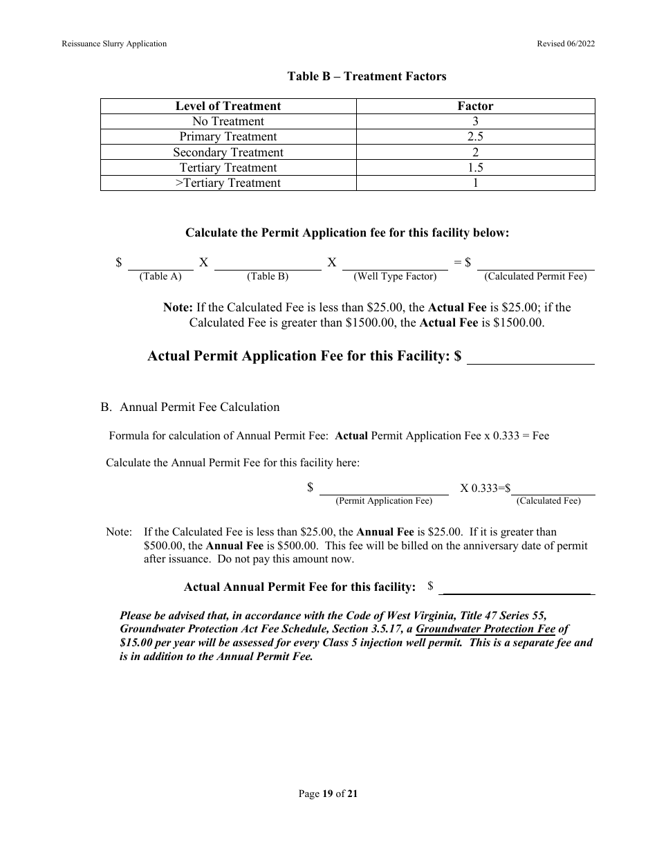 Class 5, Type 5x13 Underground Injection Control (Uic) Reissuance Application for Coal Mines Slurry Injection - West Virginia, Page 19