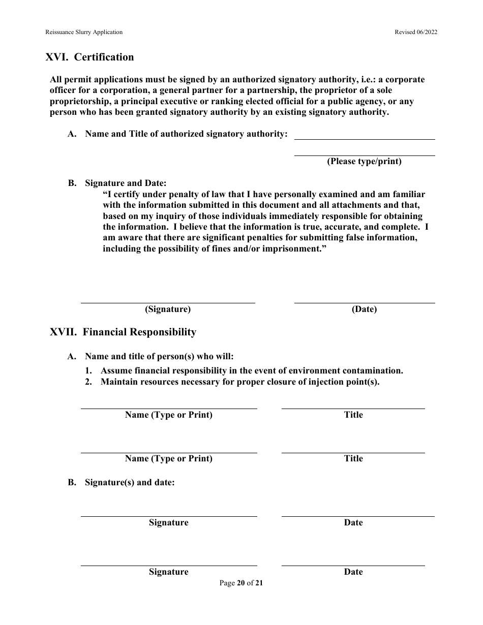 Class 5, Type 5x13 Underground Injection Control (Uic) Reissuance Application for Coal Mines Slurry Injection - West Virginia, Page 20