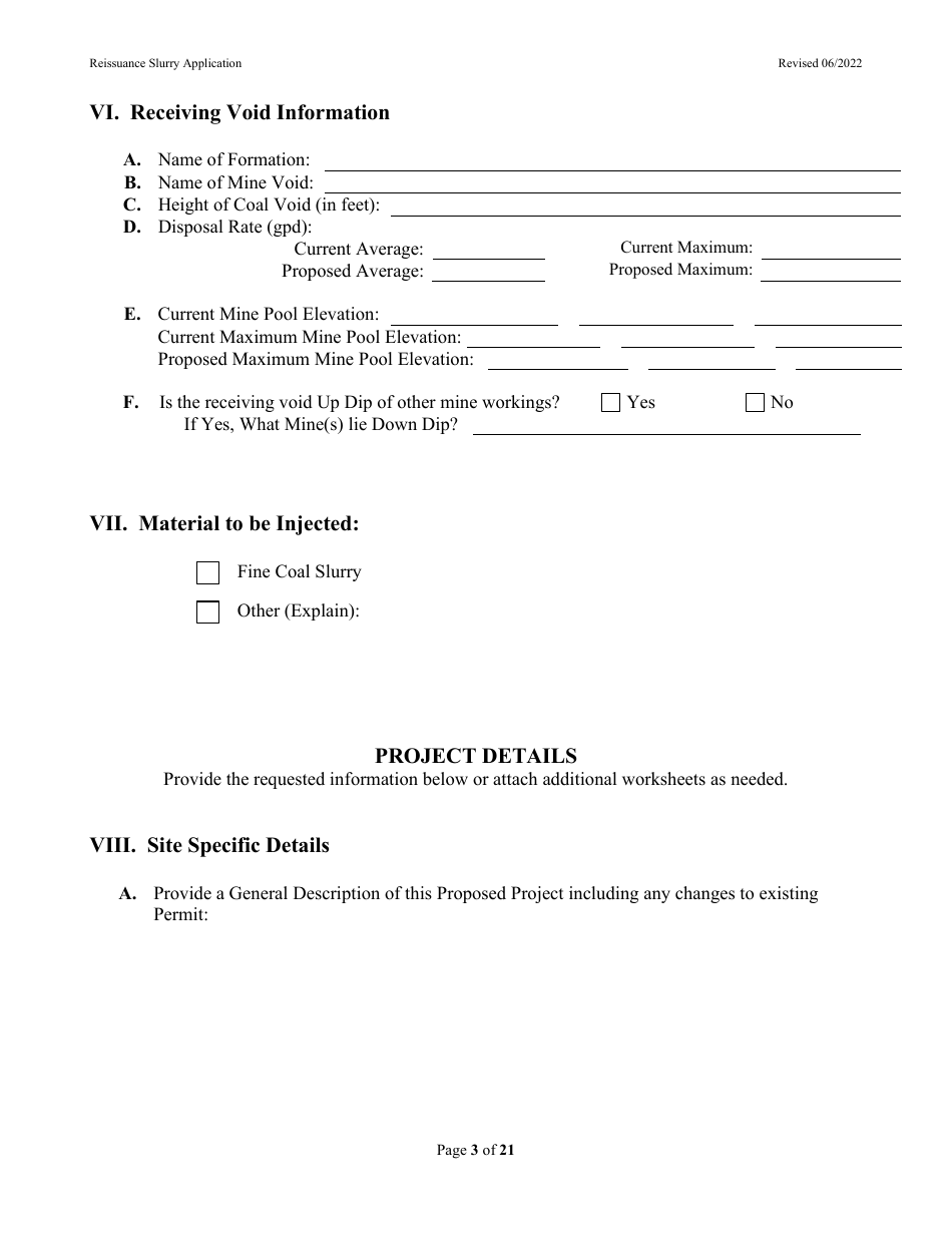 Class 5, Type 5x13 Underground Injection Control (Uic) Reissuance Application for Coal Mines Slurry Injection - West Virginia, Page 3