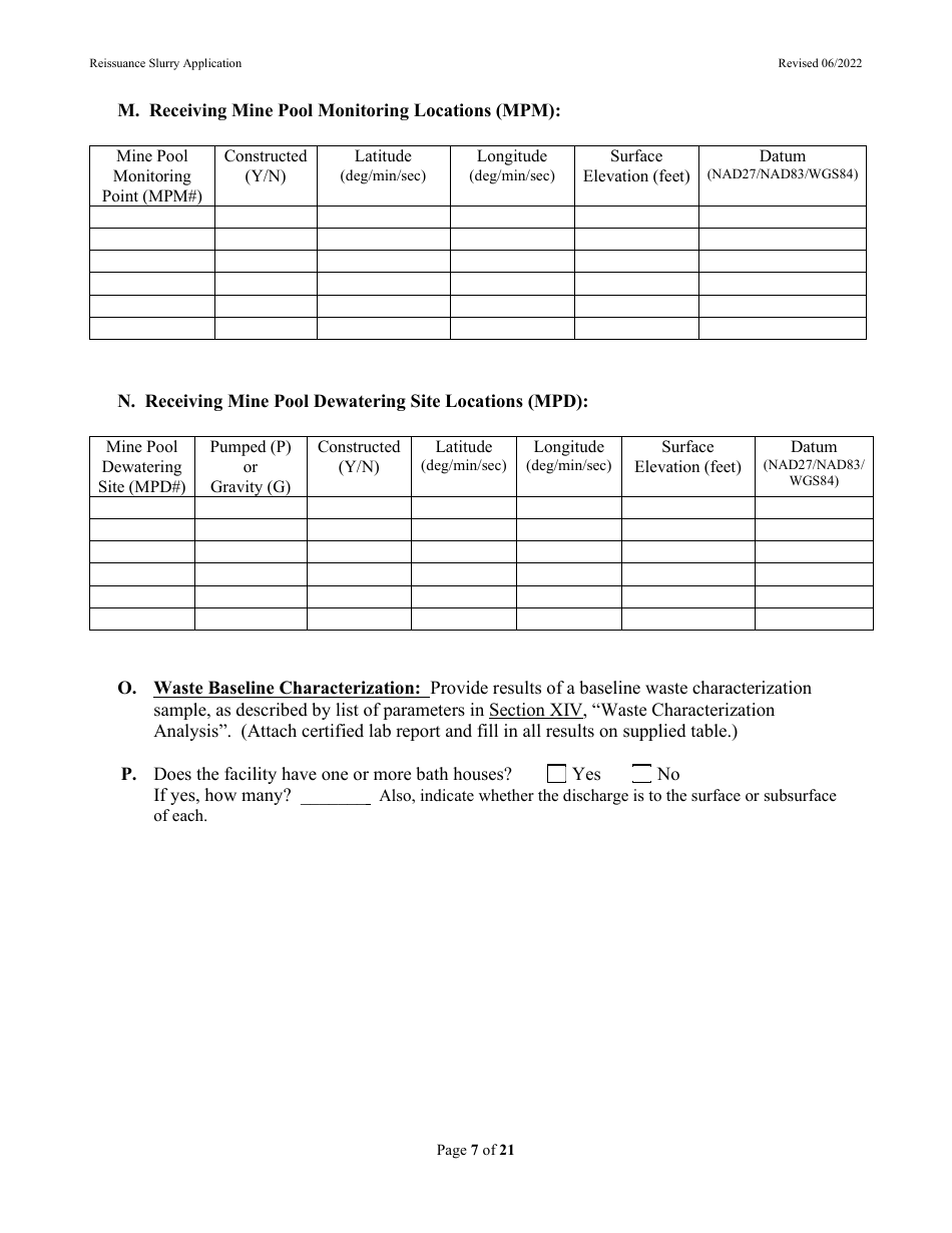 Class 5, Type 5x13 Underground Injection Control (Uic) Reissuance Application for Coal Mines Slurry Injection - West Virginia, Page 7