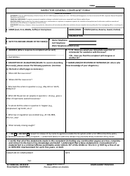 Document preview: AF Form 102 Inspector General Complaint Form