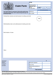 Form N1 Claim Form (Cpr Part 7) - United Kingdom