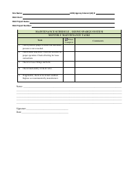 Operation and Maintenance Log Forms - Louisiana, Page 11