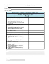 Operation and Maintenance Log Forms - Louisiana, Page 2