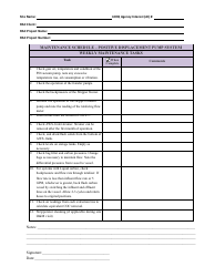 Operation and Maintenance Log Forms - Louisiana, Page 4