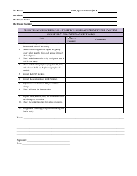 Operation and Maintenance Log Forms - Louisiana, Page 5