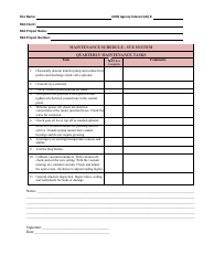 Operation and Maintenance Log Forms - Louisiana, Page 9