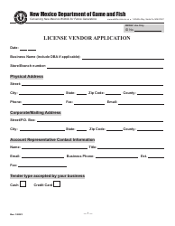 Document preview: License Vendor Application - New Mexico