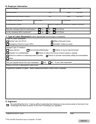 Form F700-144-000 Protected Leave Complaint - Washington, Page 2