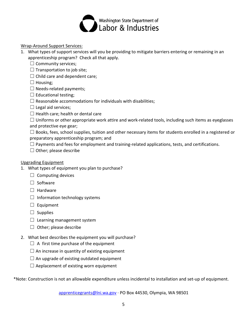 2022 Washington Apprenticeship State Grant Application - Fill Out, Sign ...