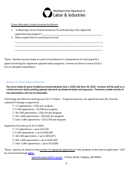 Apprenticeship State Grant Application - Washington, Page 6