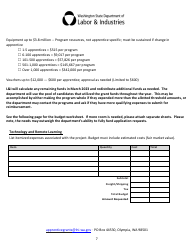 Apprenticeship State Grant Application - Washington, Page 7