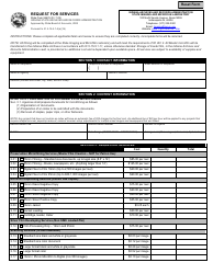 State Form 56676 Request for Services - Indiana