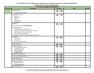 Multi-Tiered System of Supports Documentation Checklist - Reach-Ms - Mississippi, Page 3