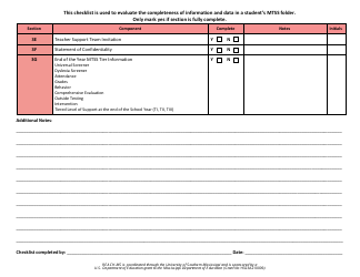 Multi-Tiered System of Supports Documentation Checklist - Reach-Ms - Mississippi, Page 7