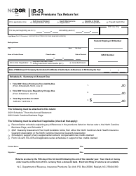 Form IB-53 Gross Premiums Tax Return - North Carolina, Page 2