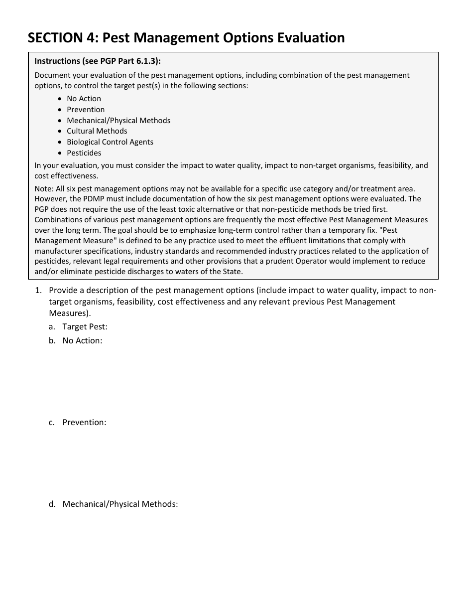 Pesticide Discharge Management Plan - Vermont, Page 8
