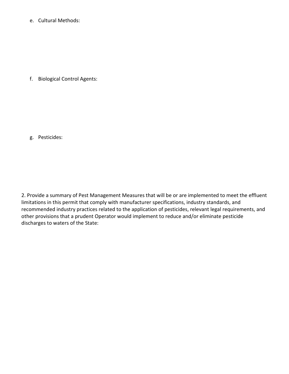 Pesticide Discharge Management Plan - Vermont, Page 9