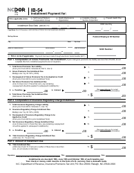 Form IB-54 Installment Payment - North Carolina, Page 2