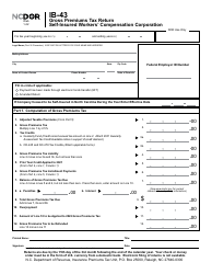 Form IB-43 Gross Premiums Tax Return - Self-insured Workers&#039; Compensation Corporation - North Carolina, Page 2