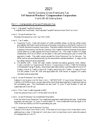 Instructions for Form IB-43 Gross Premiums Tax Return - Self-insured Workers&#039; Compensation Corporation - North Carolina