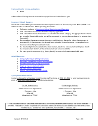 Ar Mortgage Broker License New Application Checklist (Company) - Arkansas, Page 2