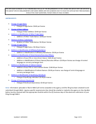 Ar Mortgage Servicer License Amendment Checklist (Company) - Arkansas, Page 2