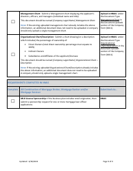 Combination of Mortgage Broker, Mortgage Banker and/or Mortgage Servicers Licenses New Application Checklist (Company) - Arkansas, Page 9