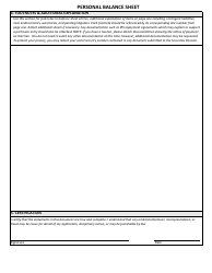 Personal Balance Sheet - Arkansas, Page 2