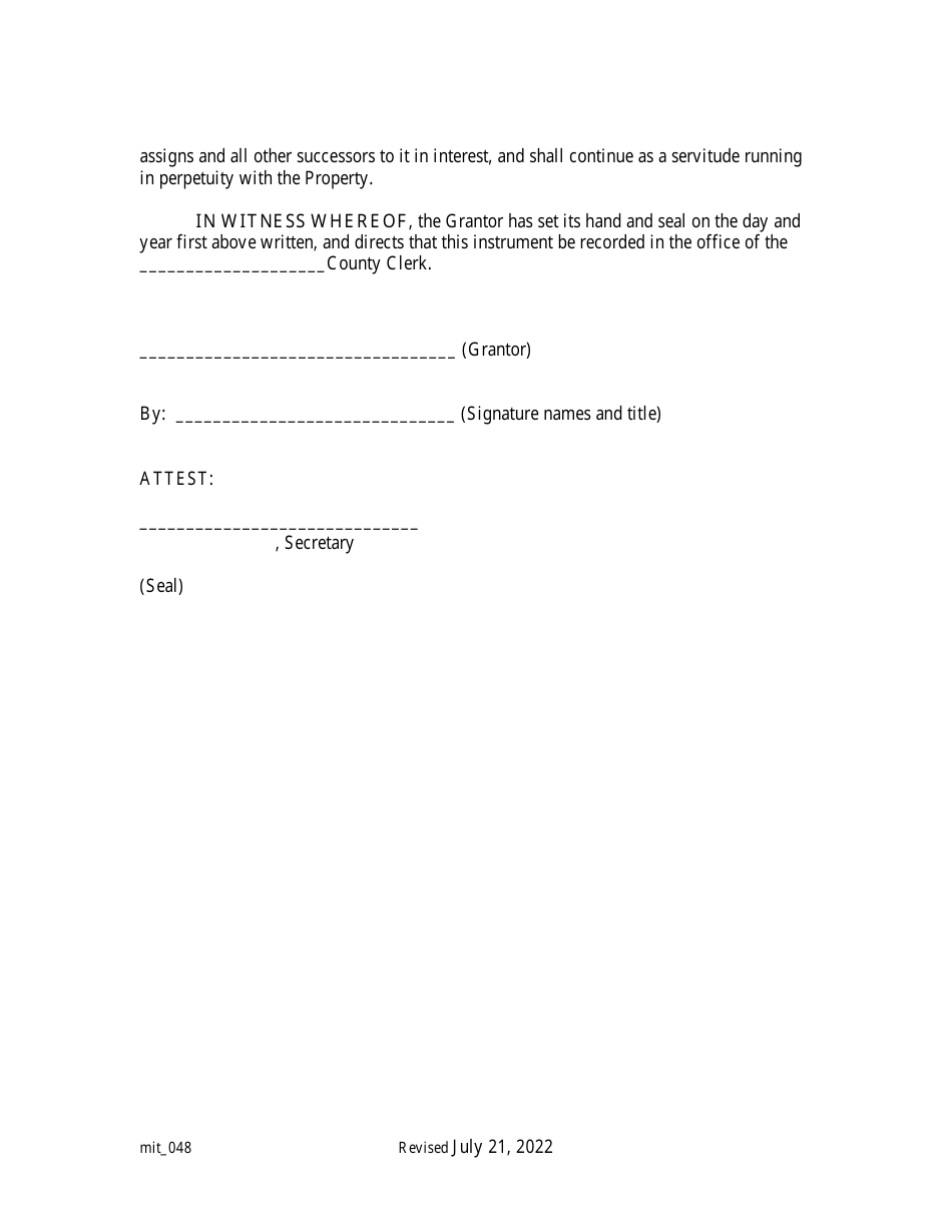 Grant of Conservation Restriction (Freshwater Wetlands Mitigation Site Area) - New Jersey, Page 10