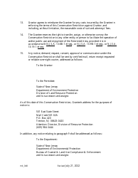 Grant of Conservation Restriction (Freshwater Wetlands Mitigation Site Area) - New Jersey, Page 6