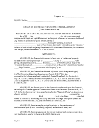 Document preview: Grant of Conservation Restriction/Easement (Forest Preservation Area) - New Jersey
