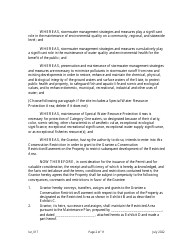 Grant of Conservation Restriction/Easement (Stormwater Management Strategies Protection Area) - New Jersey, Page 2