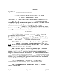 Document preview: Grant of Conservation Restriction/Easement (Transition Area and Adjacent Wetlands) - New Jersey