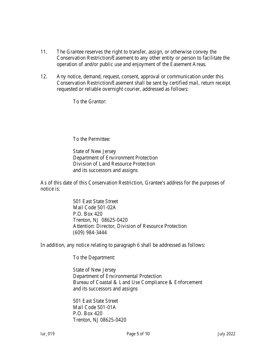 Grant of Conservation Restriction / Easement (Transition Area and Adjacent Wetlands) - New Jersey, Page 5