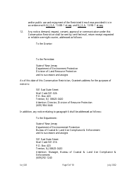 Grant of Conservation Restriction (Transition Area Waiver Averaging Plan) - New Jersey, Page 5