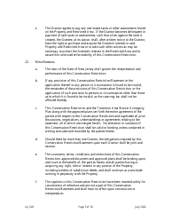 Grant of Conservation Restriction (Transition Area Waiver Averaging Plan) - New Jersey, Page 7