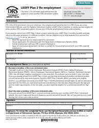 Form DRS L264 Leoff Plan 2 Re-employment - Washington