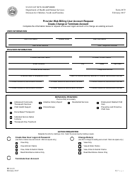 Document preview: Form 2679 Provider Web Billing User Account Request - Create, Change or Terminate Account - New Hampshire