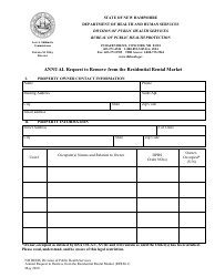 Form RFRM-1 Annual Request to Remove From the Residential Rental Market - New Hampshire
