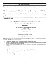 Nh Tb Financial Assistance Application - New Hampshire, Page 5