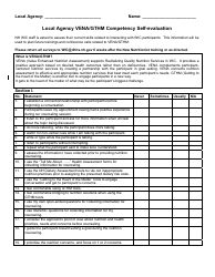Document preview: Local Agency Vena/Gthm Competency Self-evaluation - New Hampshire