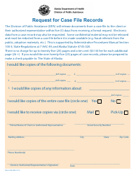Form GEN35 Request for Case File Records - Alaska