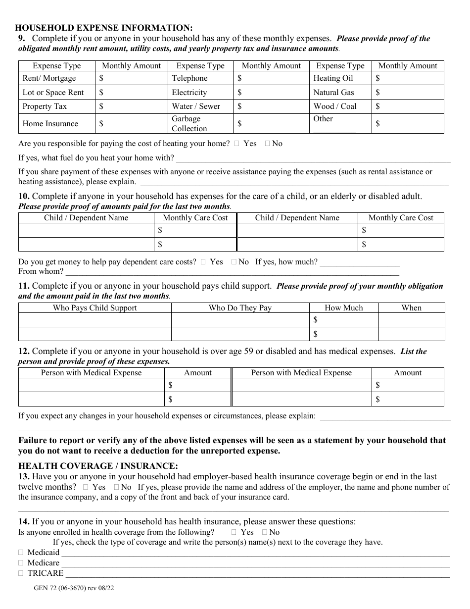 Form GEN72 Eligibility Review Form - Alaska, Page 4