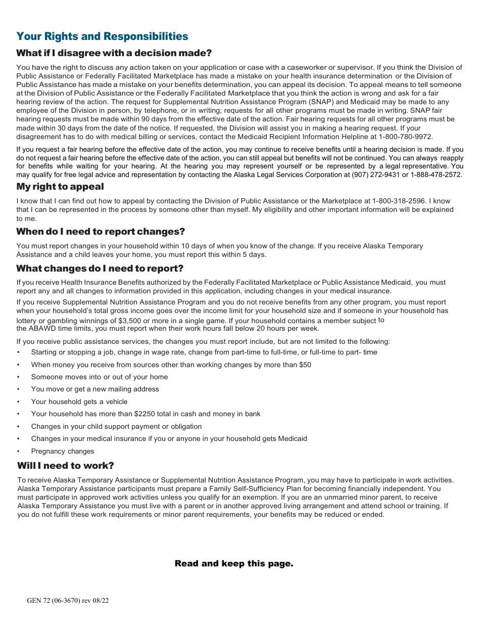 Form GEN72 Eligibility Review Form - Alaska, Page 9