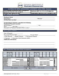 Alternative Work Arrangement Agreement (Awa) Form - Statewide - Delaware