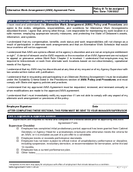 Alternative Work Arrangement Agreement (Awa) Form - Statewide - Delaware, Page 2
