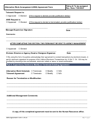 Alternative Work Arrangement Agreement (Awa) Form - Statewide - Delaware, Page 3